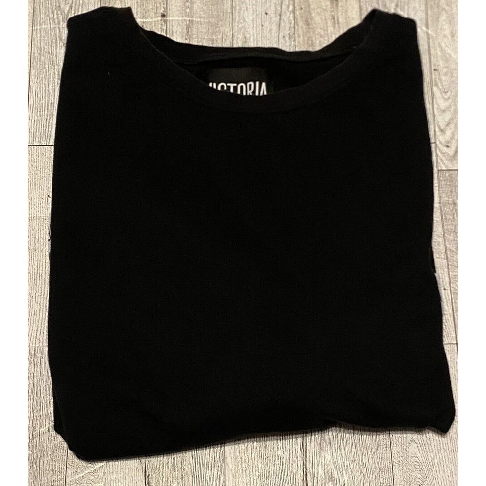 Victoria Sport Crop Sweatshirt Black Size Large